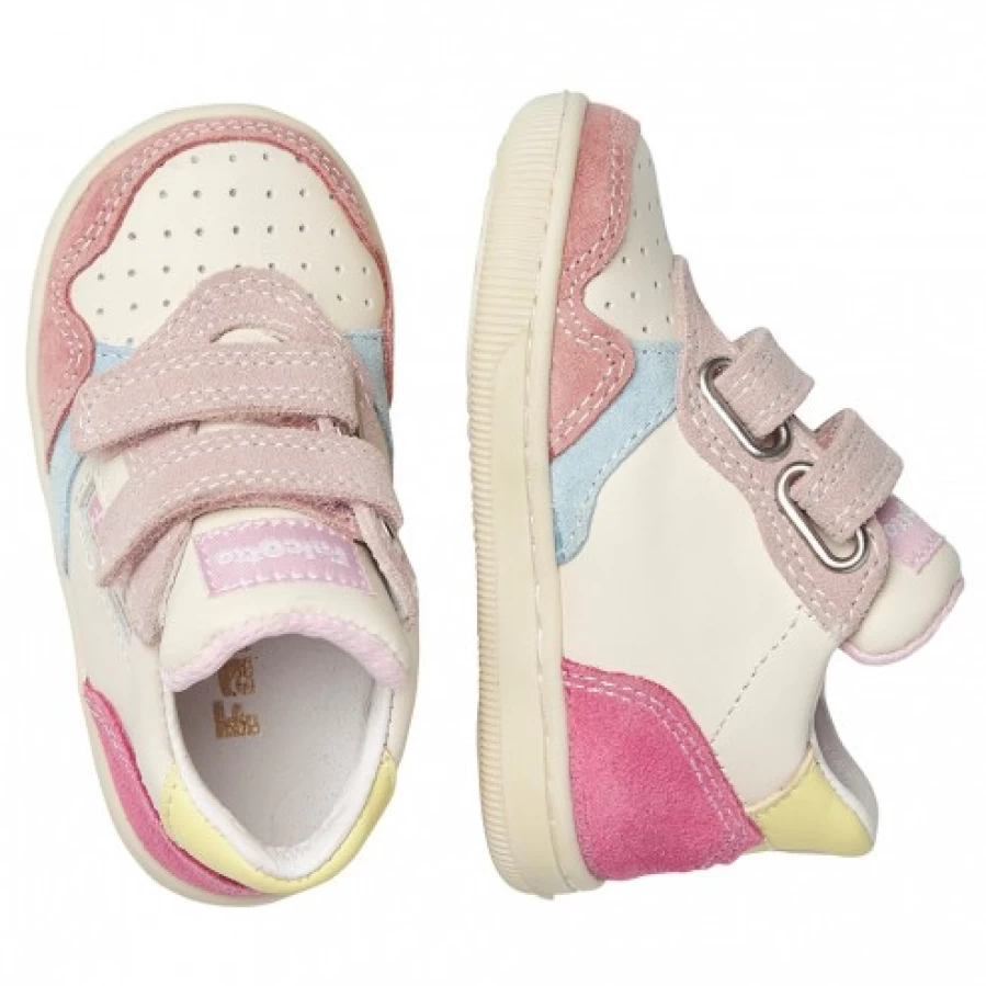 FALCOTTO Klip Vl. Pink Leather Suede Sneakers for Women - Comfortable Casual Shoes