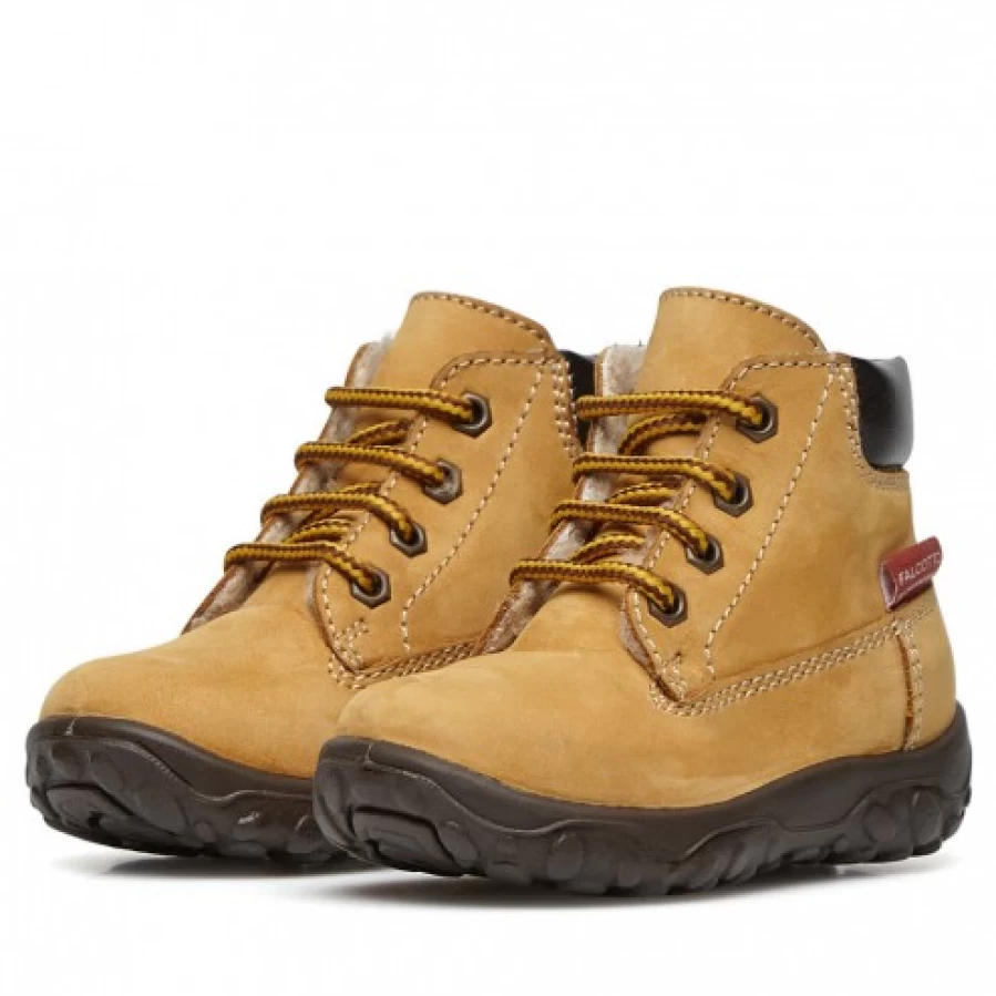 FALCOTTO Women's Corn Nubuck Ankle Boots with Chunky Sole - Stylish Comfort Footwear