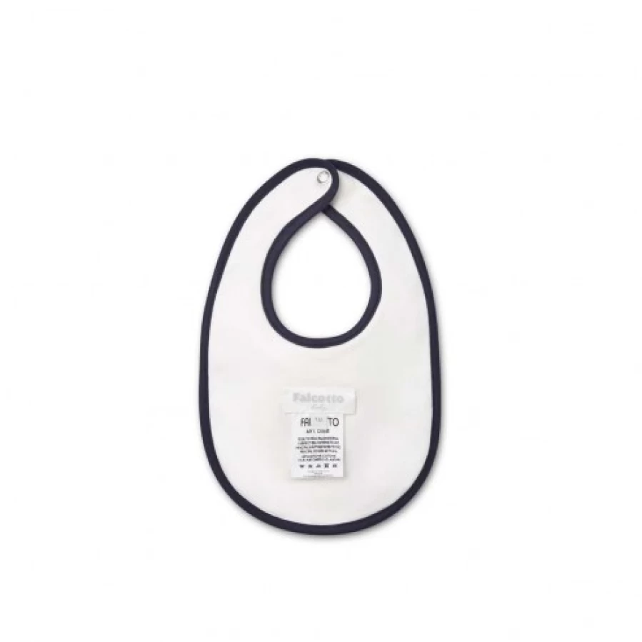 FALCOTTO Navy Baby Bib - Soft and Absorbent Dixie Style Feeding Bib for Infants