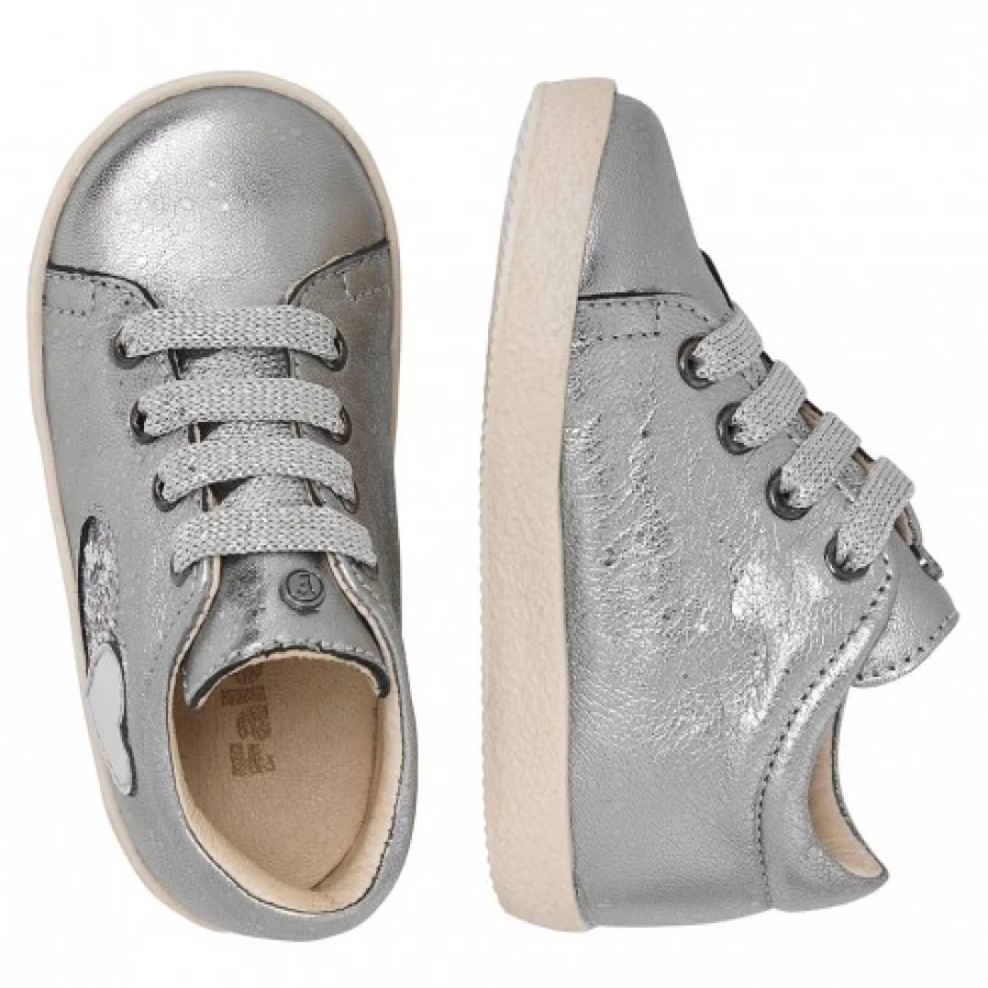 FALCOTTO Molley Silver Leather Sneakers for Men/Women - Stylish & Comfortable