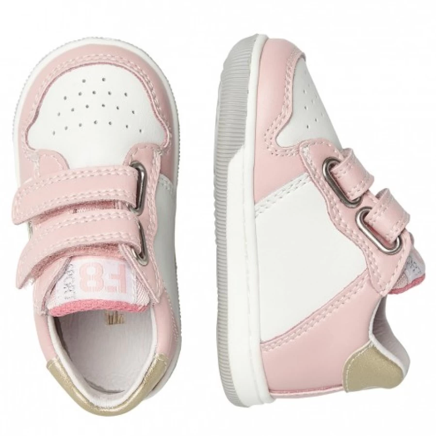 FALCOTTO Frankie VL Pink Leather Sneakers for Kids - Comfortable & Stylish