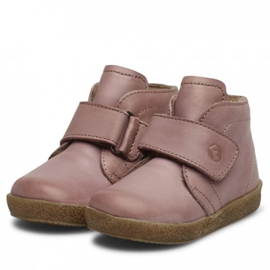 FALCOTTO Conte VL Velcro Leather Sneakers for Kids - Antique Pink Comfort Shoes