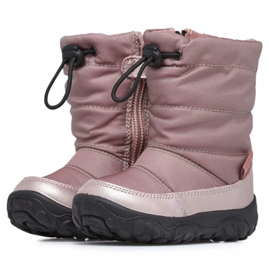 FALCOTTO Poznurr Winter Padded Boots for Kids - Soft Powder Pink, Warm & Comfortable